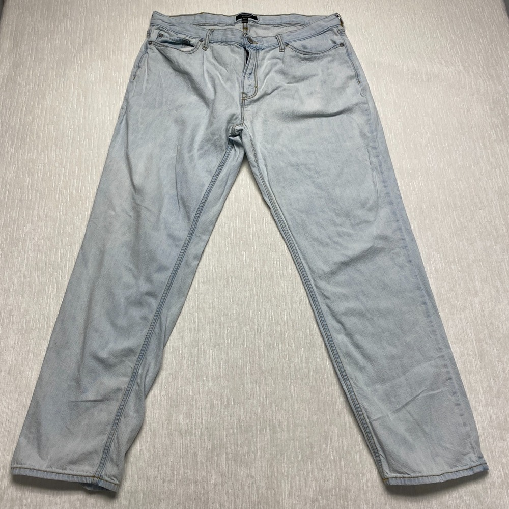 Banana Republic Slim Fit Straight Jeans Mens 38x32 Blue Denim Cotton Light Wash